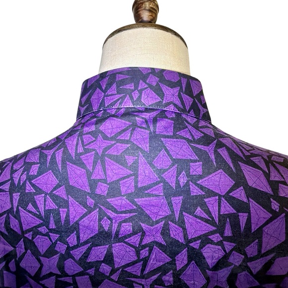 Versace Collection Geometric Cotton Shirt | 17” / 43 | Italian Statement - Picture 11 of 15